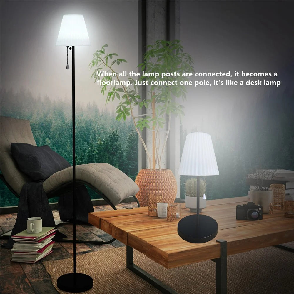 SYD-02 Solar Floor Lamp Height Adjustable RGB Color LED Bar Table Light (CE, UKCA, FCC) - 6