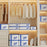 Large 7 Compartments Foldable PE+PP Wardrobe Clothes Organizer Moisture-proof Pants Storage Box - White - 3