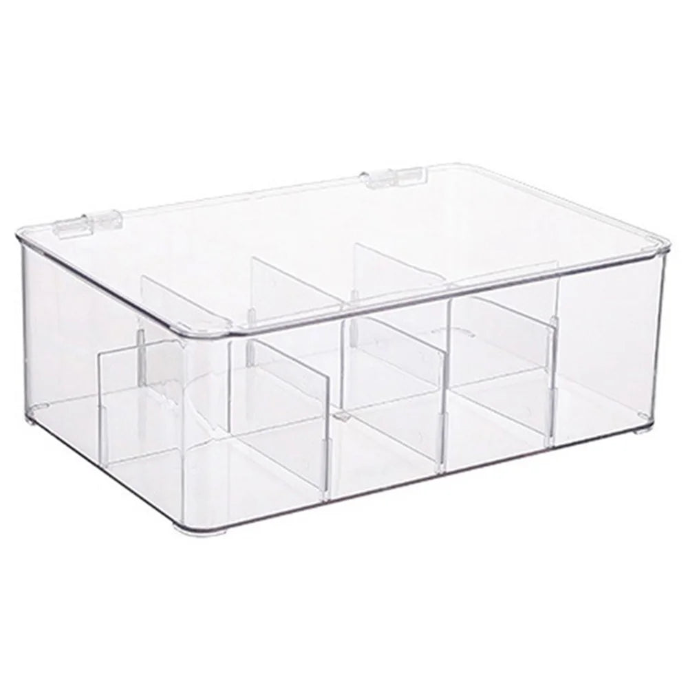 TY-0925 Flip Top Coffee Tea Bag Storage Box Transparent PET Organizer Container - 1
