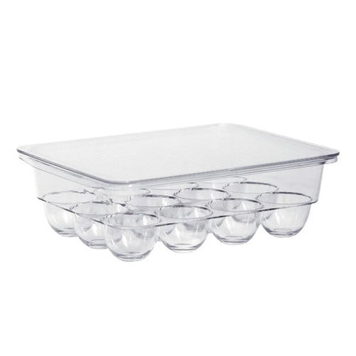 TY-0643 12-Slot Home Fridge Egg Container Egg Organizer Holder Tray (No FDA Certificate, BPA Free) - 1