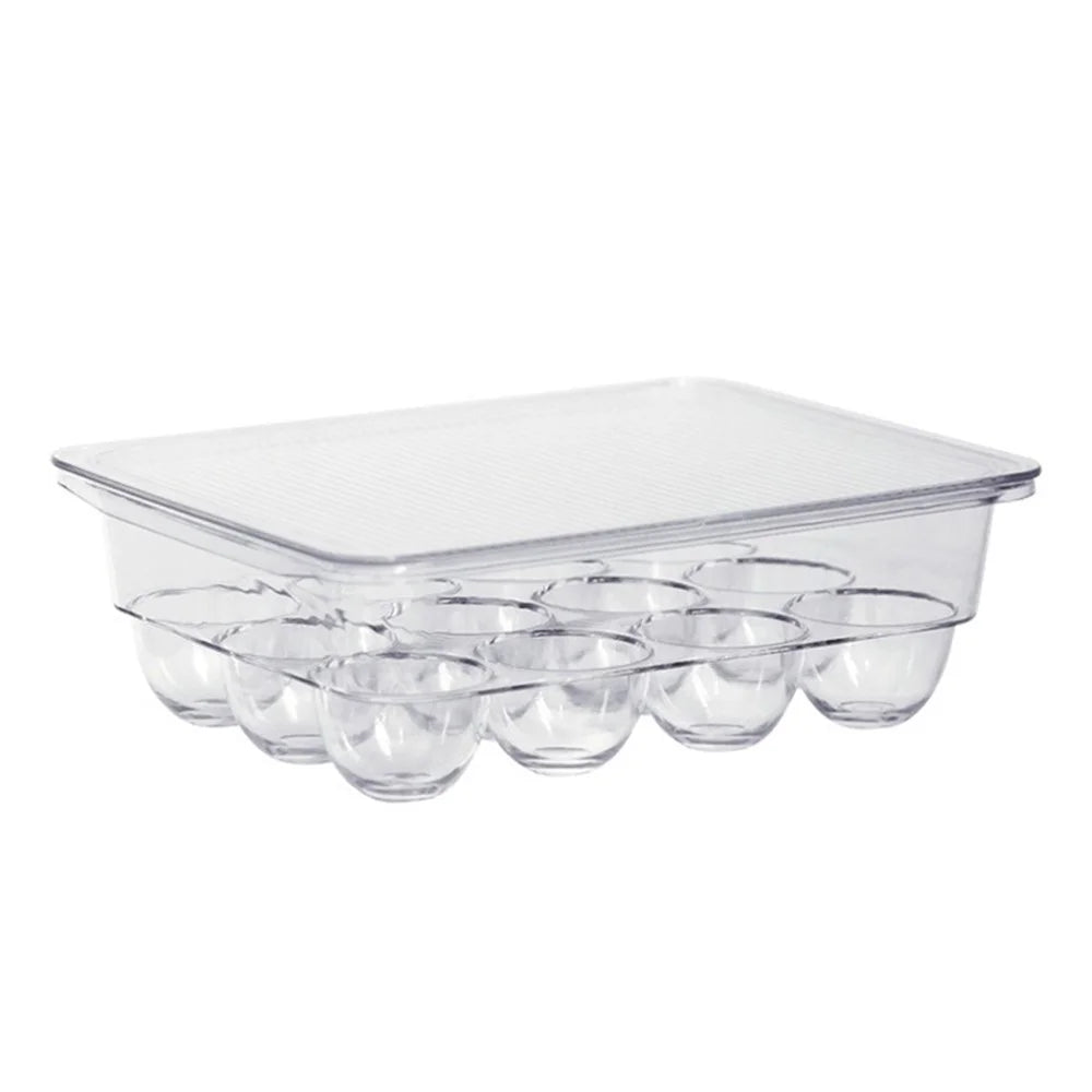 TY-0643 12-Slot Home Fridge Egg Container Egg Organizer Holder Tray (No FDA Certificate, BPA Free) - 1