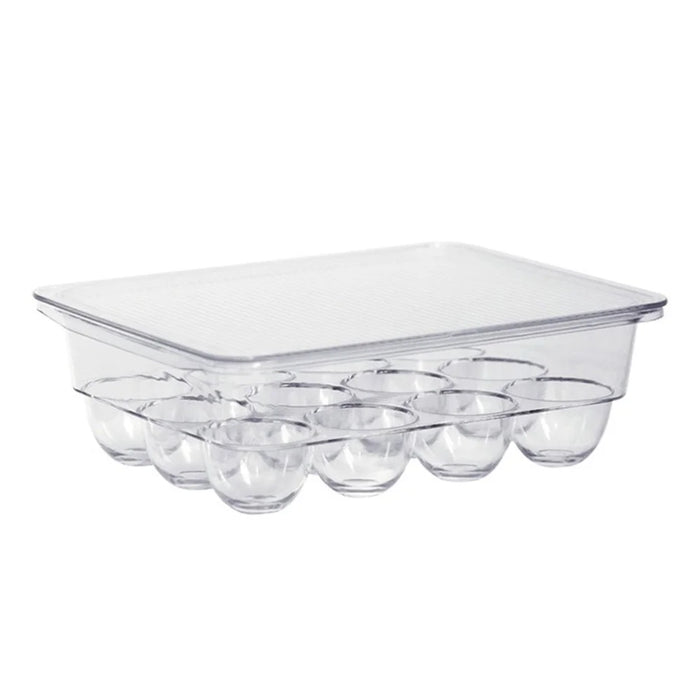 TY-0643 12-Slot Home Fridge Egg Container Egg Organizer Holder Tray (No FDA Certificate, BPA Free) - 1