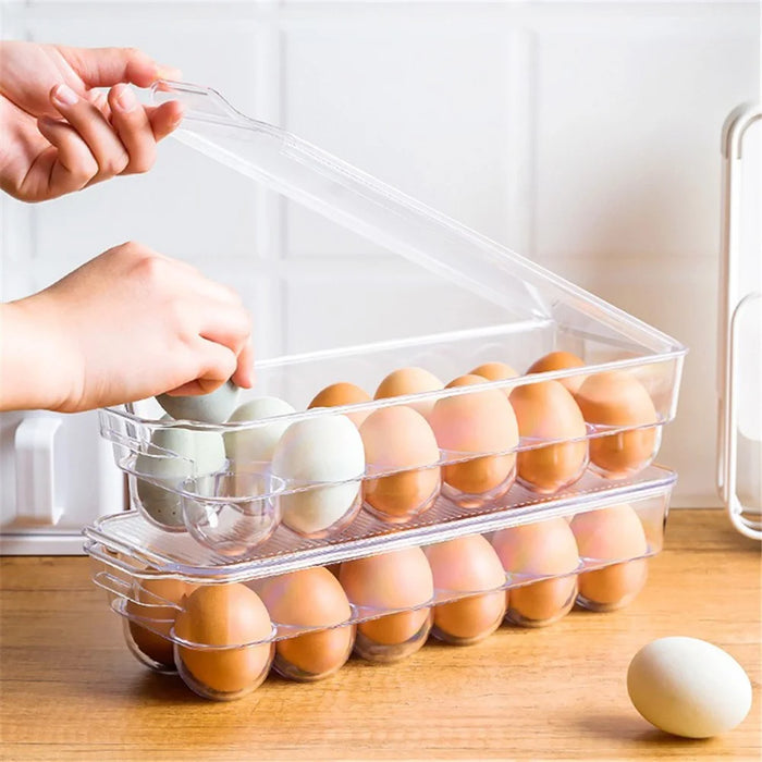 TY-0643 12-Slot Home Fridge Egg Container Egg Organizer Holder Tray (No FDA Certificate, BPA Free) - 3