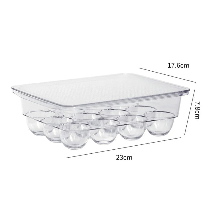 TY-0643 12-Slot Home Fridge Egg Container Egg Organizer Holder Tray (No FDA Certificate, BPA Free) - 4