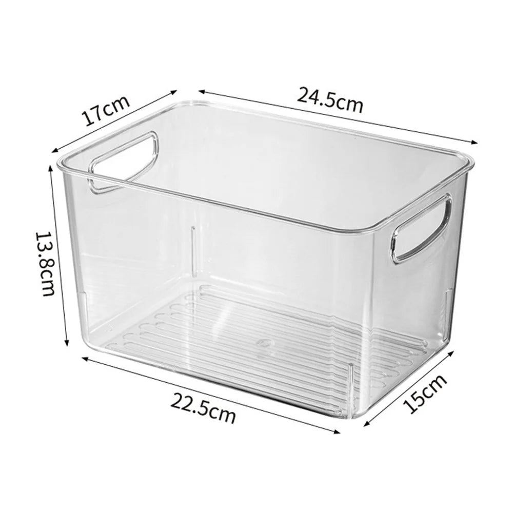 TY-9048 Refrigerator Food Organizer Transparent PET Storage Box, Size M (BPA Free, No FDA) - 5