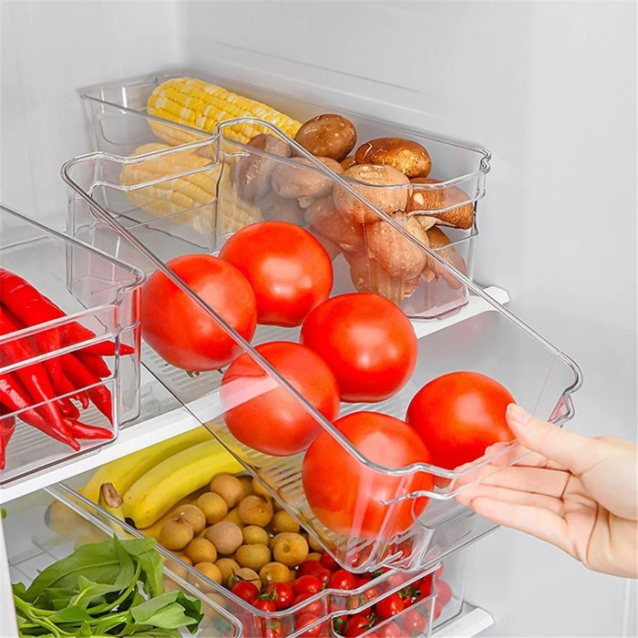 TY-0640 Kitchen Storage Box with Handle Clear Refrigerator Food Organizer, Size L (BPA Free, No FDA) - 6