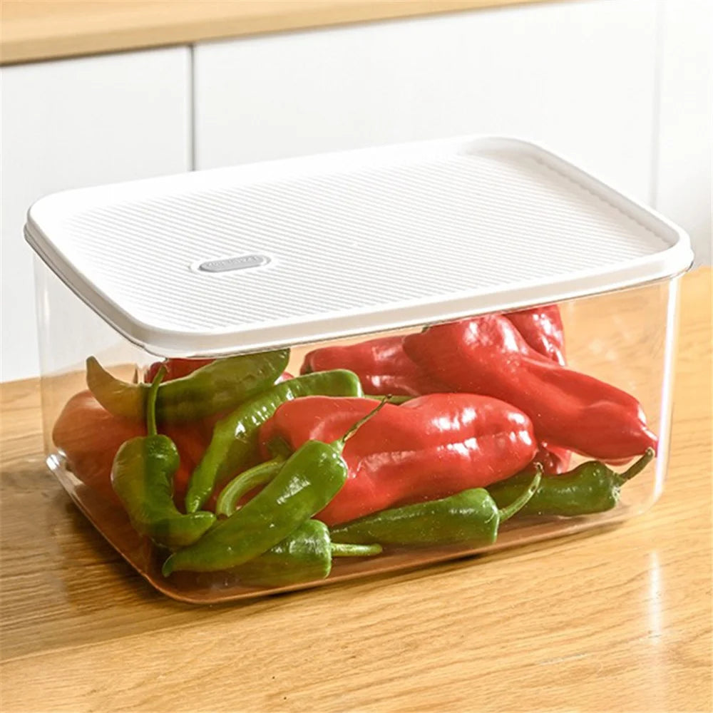TY-59367 Stackable 7000ml Bins Lid Cover PE+PET Containers Refrigerator Food Organizers (BPA-Free, No FDA) - 1