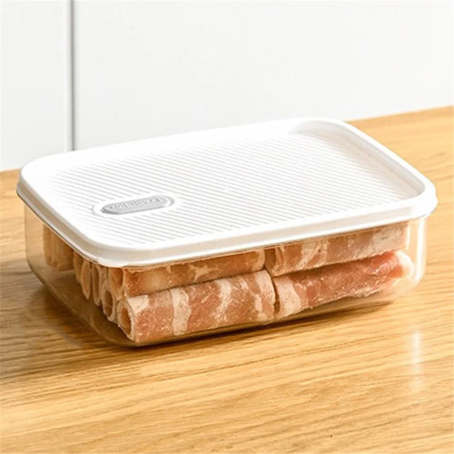 TY-59364 Refrigerator Food Organizer Storage Box with Lid Transparent PE+PET Container (BPA Free, No FDA) - 1