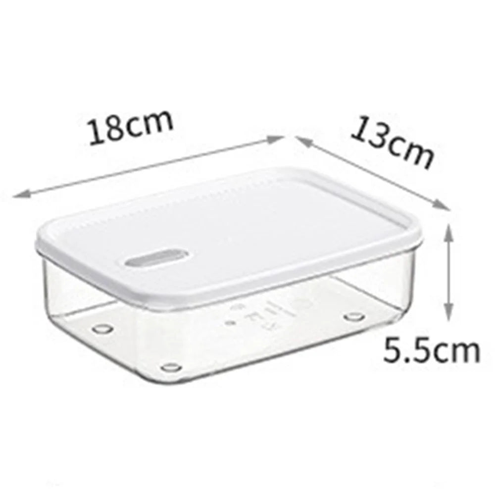 TY-59364 Refrigerator Food Organizer Storage Box with Lid Transparent PE+PET Container (BPA Free, No FDA) - 7
