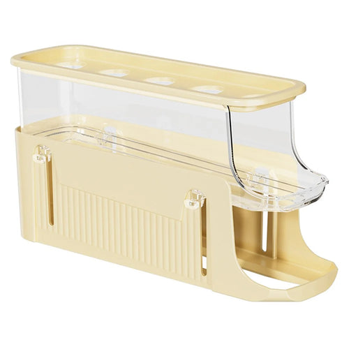 TY-29010 Auto Rolling Design Refrigerator Egg Holder 3-Layer 17 Eggs Container Storage Box (BPA-Free, No FDA) - Yellow - 1