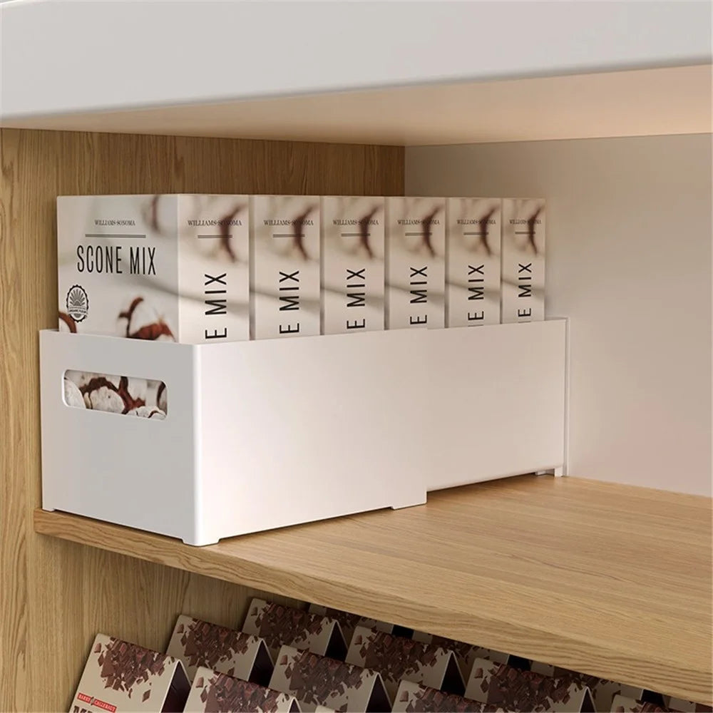 TY-32014 Handle Drip Design PS Retractable Organizer Bin Kitchen Storage Box for Closet - 4