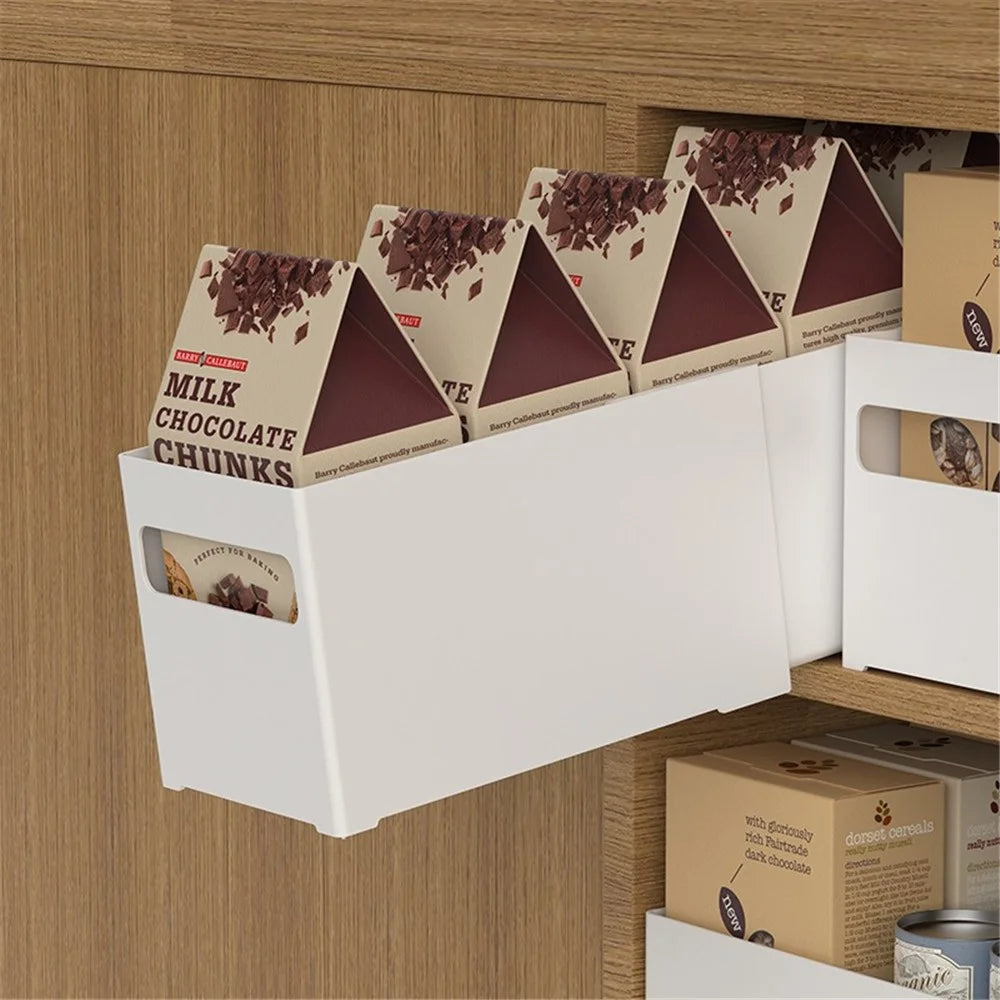 TY-32014 Handle Drip Design PS Retractable Organizer Bin Kitchen Storage Box for Closet - 5