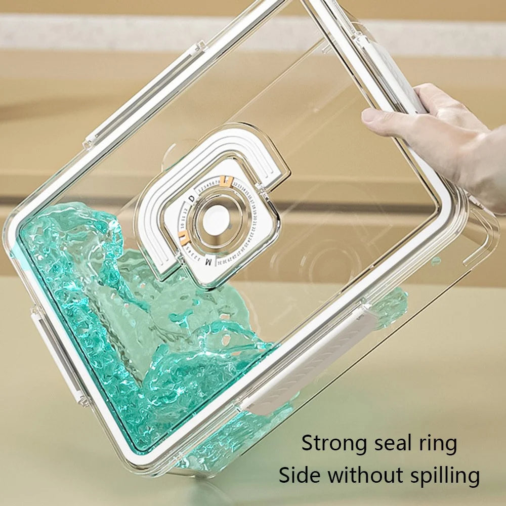 TY-90022 Airtight Food Storage Box with Timer PET+PP Spices Container, Size S (BPA-Free, No FDA) - 4