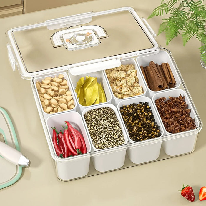 TY-90020 8 Grids Kitchen Spice PET+PP Storage Box with Date Mark Function, Size: L (BPA-Free, No FDA) - 3