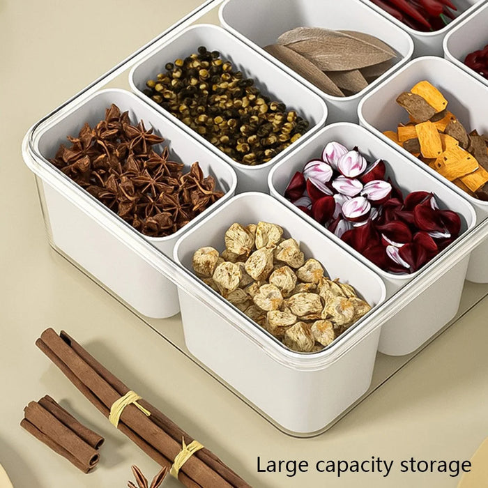 TY-90020 8 Grids Kitchen Spice PET+PP Storage Box with Date Mark Function, Size: L (BPA-Free, No FDA) - 6