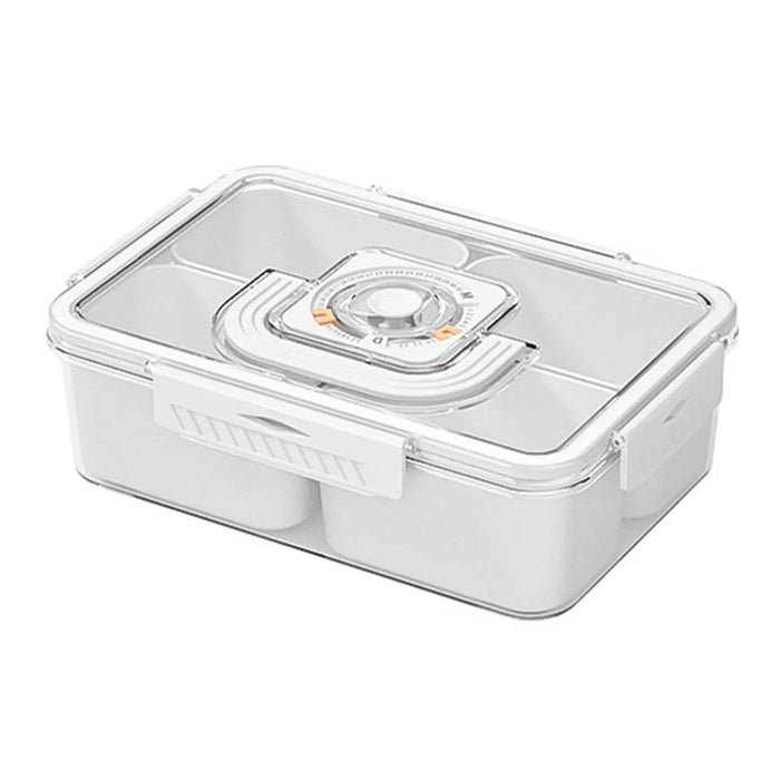TY-90021 Airtight Food Storage Box with Timer 4 Grids Crisper Container (BPA-Free, NO FDA) - 1