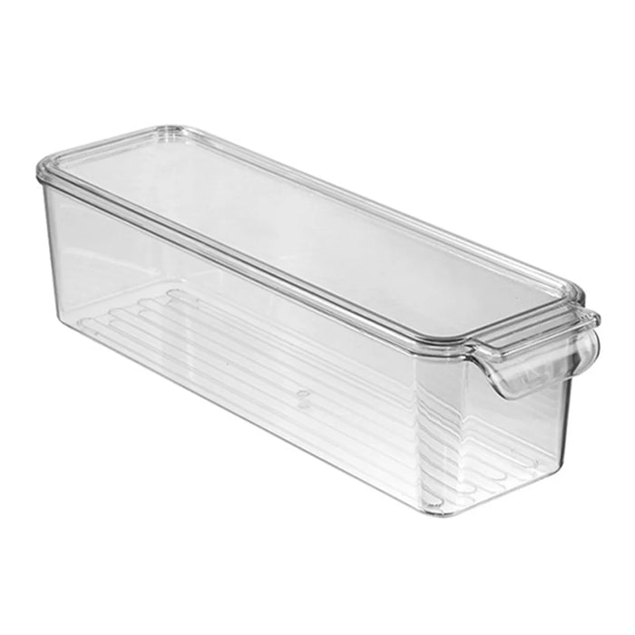 TY-9068 Refrigerator Food Organizer Clear PET Container Bin with Lid (BPA-Free, No FDA) - 1