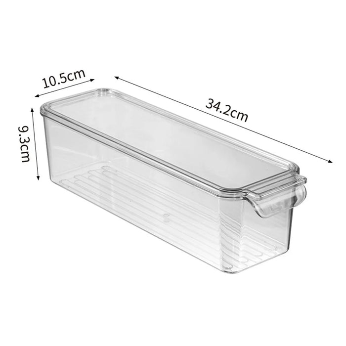 TY-9068 Refrigerator Food Organizer Clear PET Container Bin with Lid (BPA-Free, No FDA) - 6