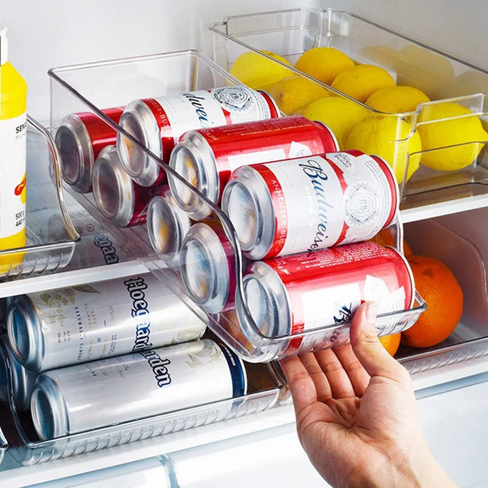 TY-0918 Large Size Kitchen Refrigerator Organizer Transparent PET Canned Drink Storage Box (BPA-Free, No FDA) - 2