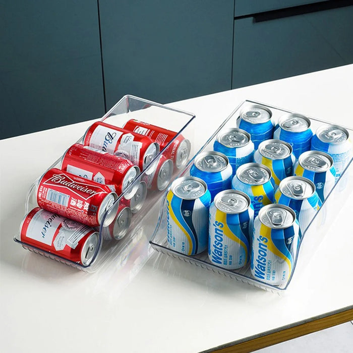 TY-0918 Large Size Kitchen Refrigerator Organizer Transparent PET Canned Drink Storage Box (BPA-Free, No FDA) - 3