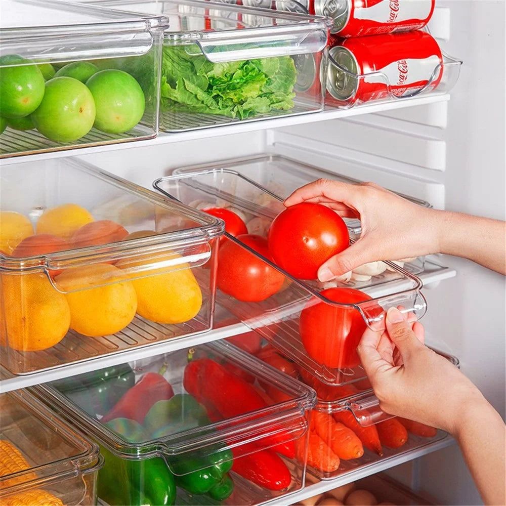 TY-9067 Airtight Fruit Storage Container for Fridge with Lids Refrigerator Organizer Box (BPA-Free, NO FDA) - 6