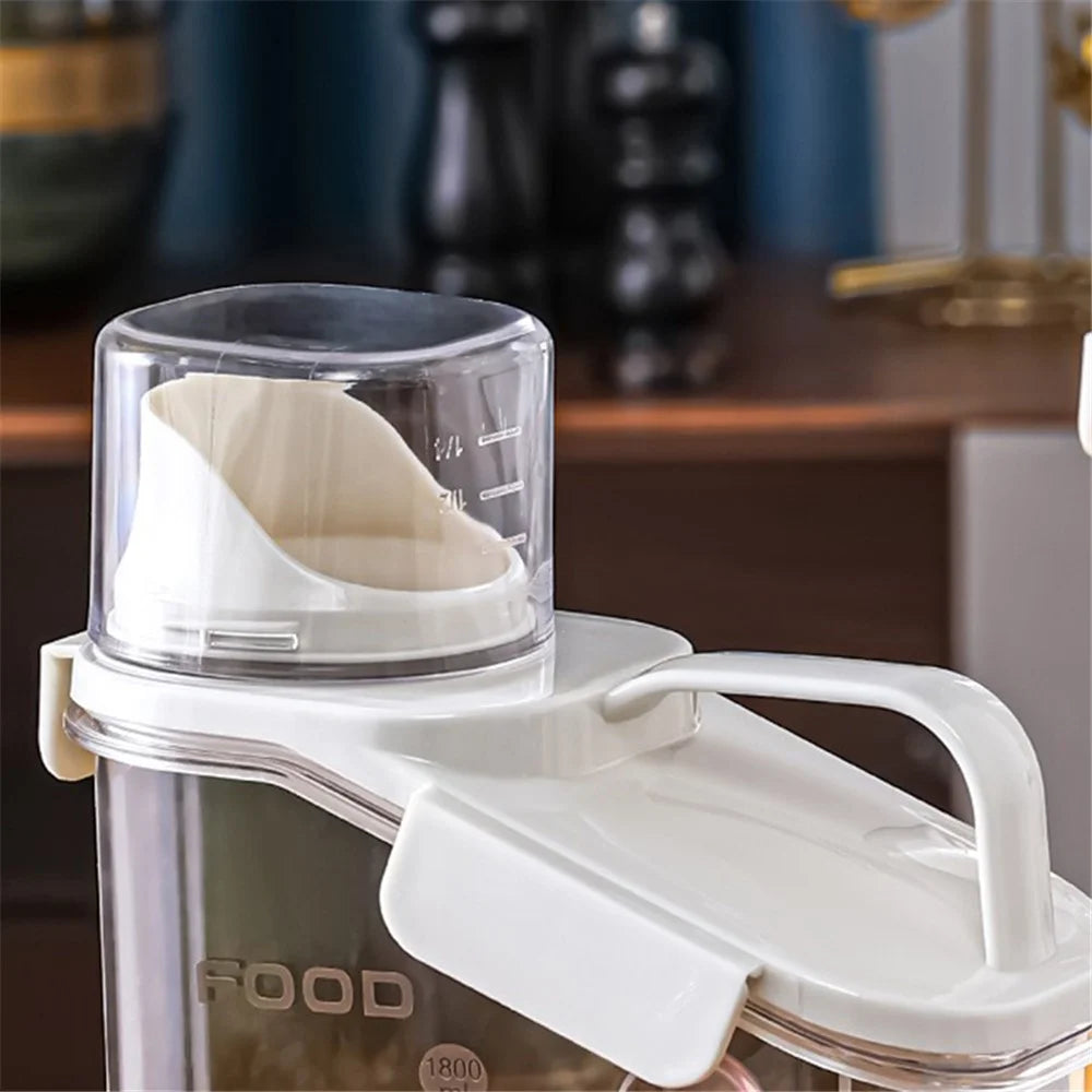 TY-29003 Sealed Transparent Food Storage Box Kitchen Grains Organizer, Size S (BPA Free, No FDA) - White - 3
