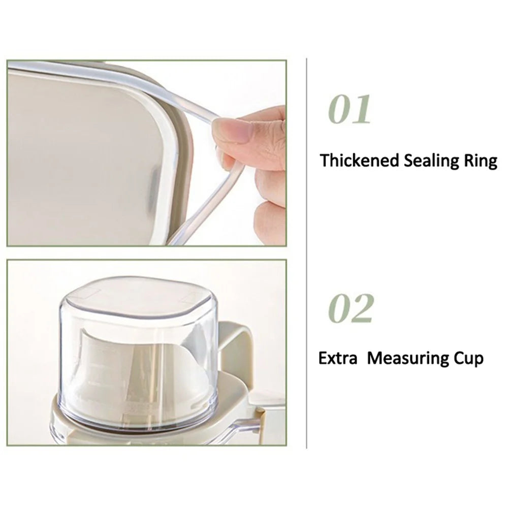 TY-29003 Sealed Transparent Food Storage Box Kitchen Grains Organizer, Size S (BPA Free, No FDA) - White - 4
