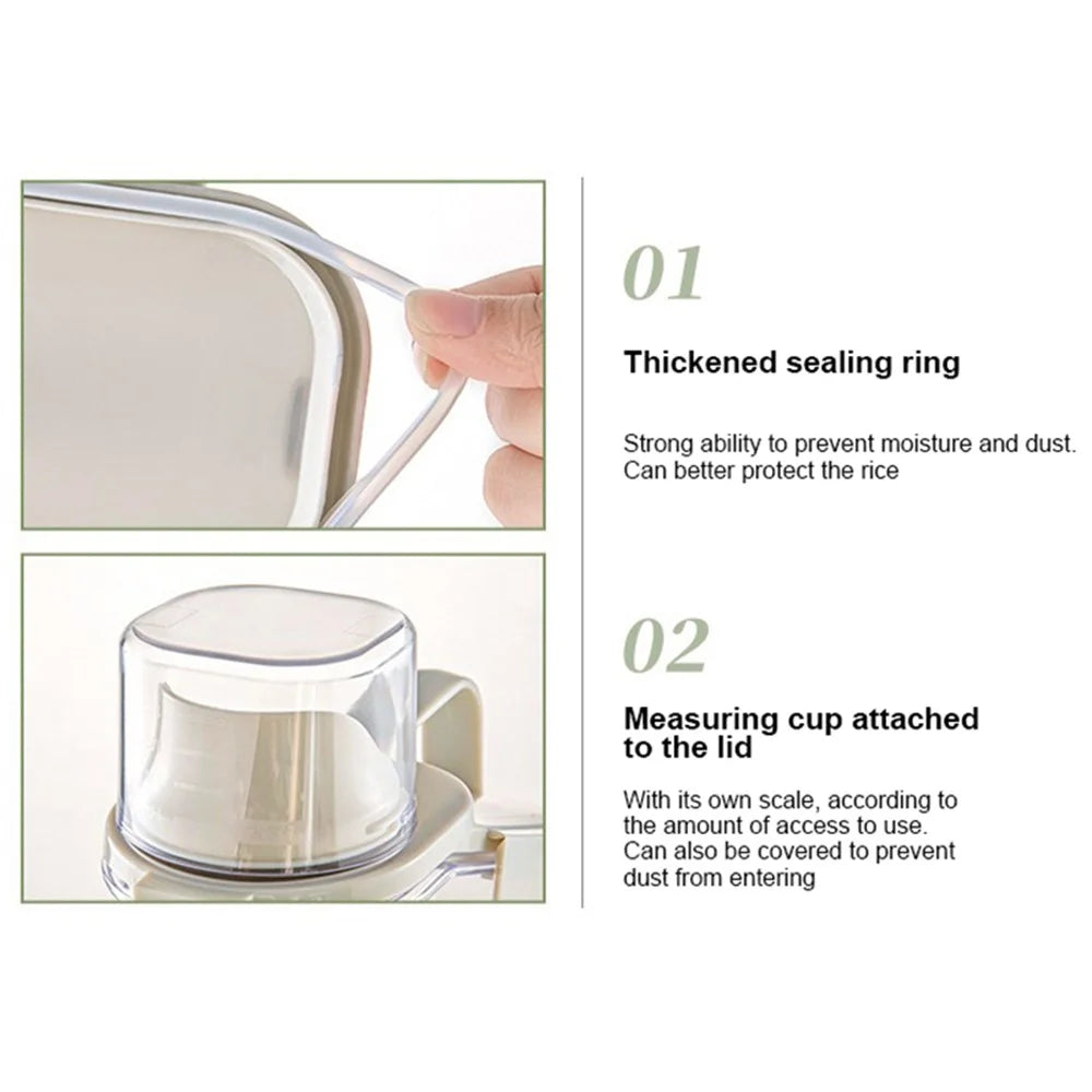 TY-29004 Size L Airtight Food Storage Box Large Capacity Kitchen Organizer (BPA-Free, without FDA Certification) - White - 2