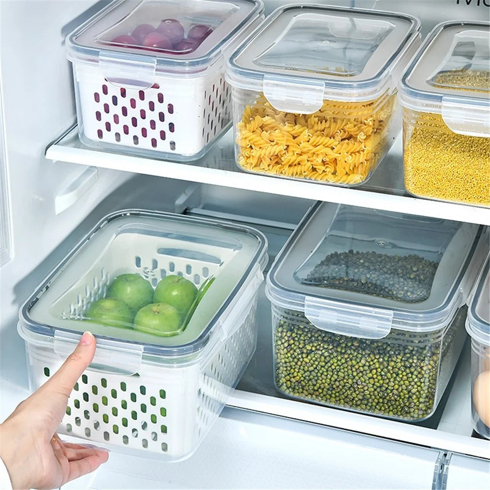 TY-30001 850ML Refrigerator Food Organizer Clear PP Container Bin Basket (BPA-Free, No FDA) - 6