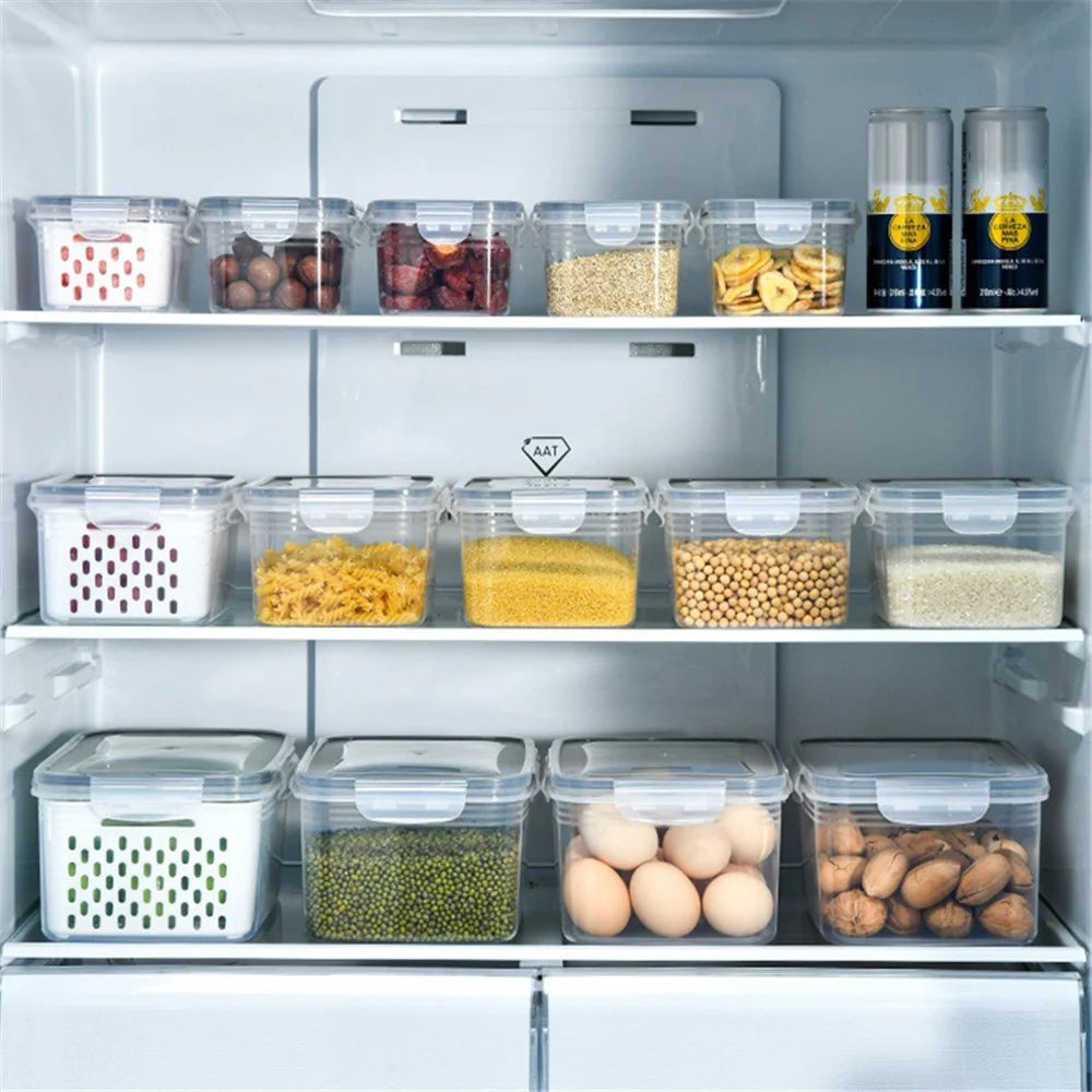 TY-30001 850ML Refrigerator Food Organizer Clear PP Container Bin Basket (BPA-Free, No FDA) - 7