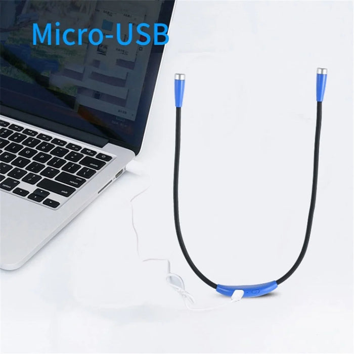 YJD5321 4LED Neck Hung Light Hands-free Rechargeable Night Reading Lamp Stepless Dimming Book Light - 4