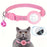 Reflective Nylon Pet Collar with Silicone Case for AirTag Bluetooth-compatible Tracker Protective Film - Pink - 1