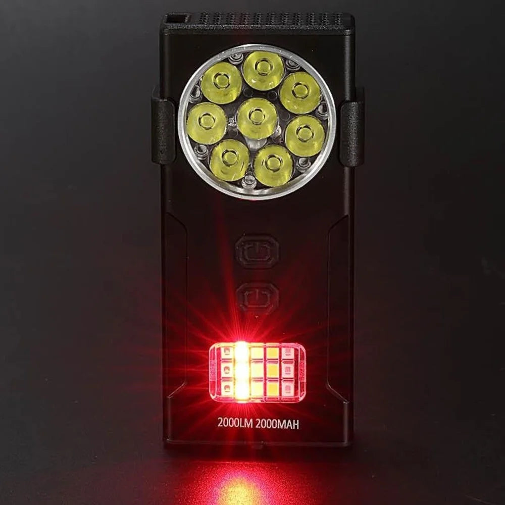 D85 Magnetic 2000 Lumens Mini Keychain Work Light Flashing Warning Lamp with Detachable Clip - 7