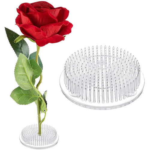 Flower Arranger Transparent Plastic Flower Arrangement Holder with 3 Suction Cups - 1