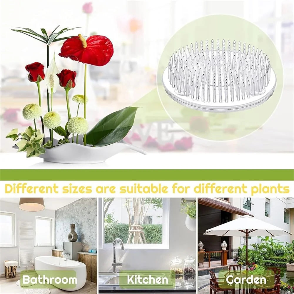 Flower Arranger Transparent Plastic Flower Arrangement Holder with 3 Suction Cups - 3