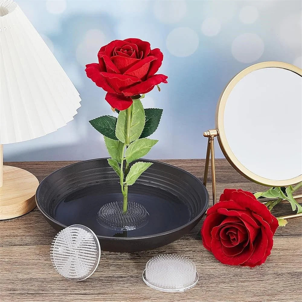 Flower Arranger Transparent Plastic Flower Arrangement Holder with 3 Suction Cups - 6