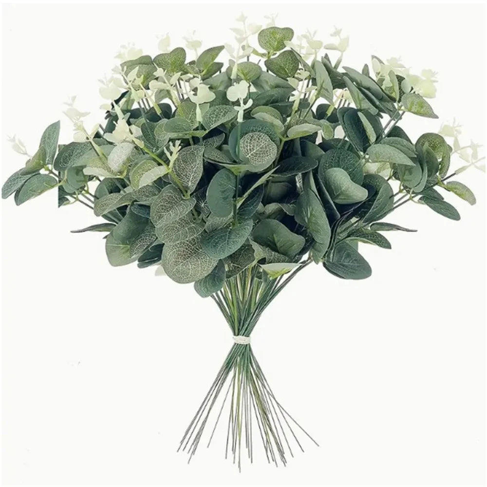 20Pcs Artificial Eucalyptus Leaves Wedding Party Decor Faux Floral Arrangement Greenery - 2