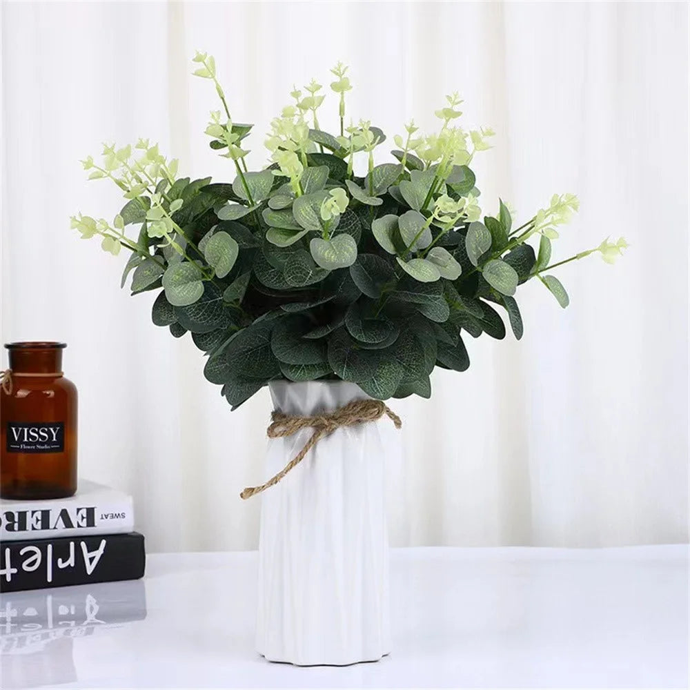 20Pcs Artificial Eucalyptus Leaves Wedding Party Decor Faux Floral Arrangement Greenery - 5