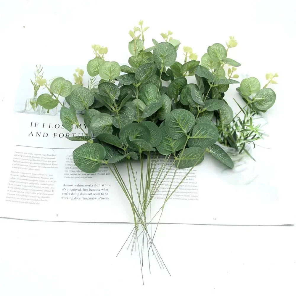 20Pcs Artificial Eucalyptus Leaves Wedding Party Decor Faux Floral Arrangement Greenery - 6