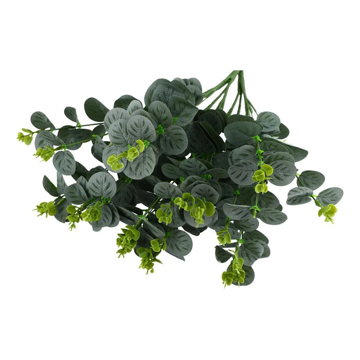 2Pcs Artificial Eucalyptus 16 Heads Faux Plants Greenery Home Hotel Office Decor - 2