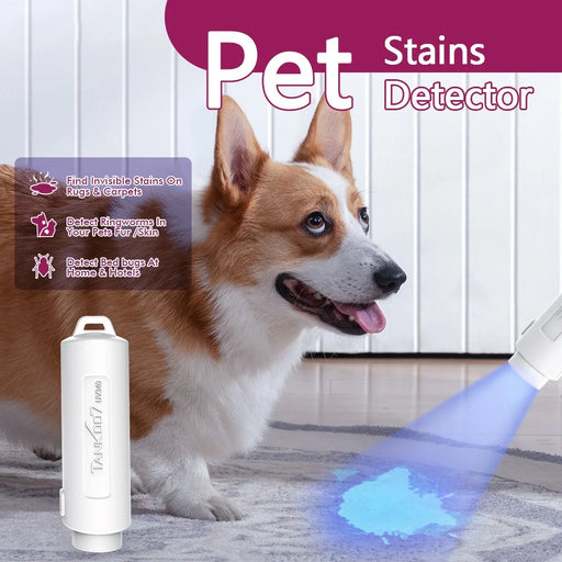 TANK007 UV340 365nm Mini UV Flashlight Pet Urine Stain Detector Ultraviolet Light Money Verification Lamp without Battery - White - 2