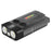 V10 Mini EDC Flashlight Multifunction 365nm UV Identification Work Light with Warning Alarm - Transparent Black - 1
