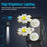 V10 Mini EDC Flashlight Multifunction 365nm UV Identification Work Light with Warning Alarm - Transparent Black - 5