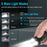 V10 Mini EDC Flashlight Multifunction 365nm UV Identification Work Light with Warning Alarm - Transparent Black - 7