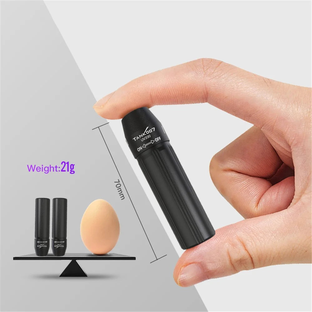 TANK007 UV330 Ultraviolet Flashlight 365nm UV Light LED Torch Fluorescence Detection Mini Curing Light ( No Battery ) - 4