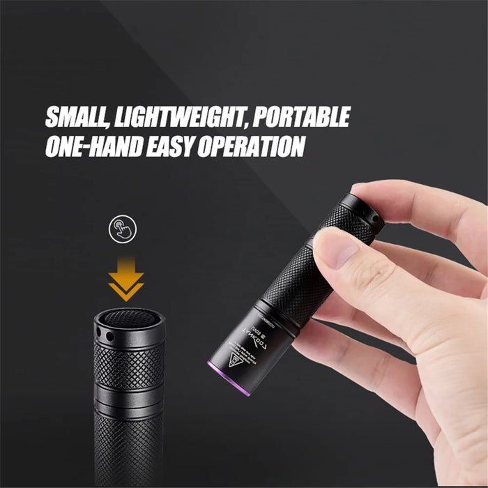 TANK007 UV03 365nm Ultraviolet Flashlight Handheld UV Torch Light for Currency Verification ( No Battery ) - 6