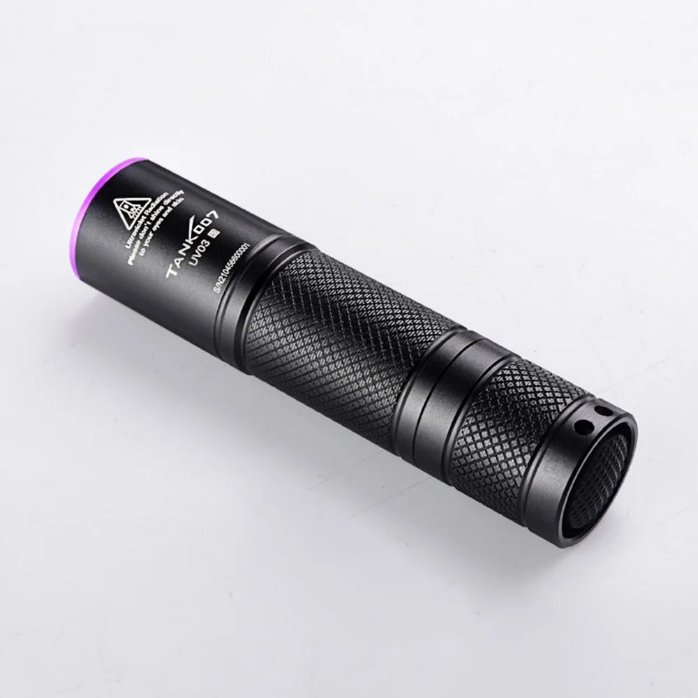 TANK007 UV03 365nm Ultraviolet Flashlight Handheld UV Torch Light for Currency Verification ( No Battery ) - 7