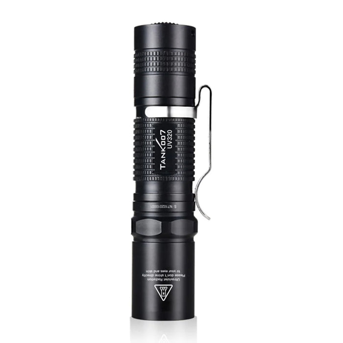 TANK007 UV320 365nm Ultraviolet Flashlight Fluorescence Detection UV Lamp with Clip ( No Battery ) - 7
