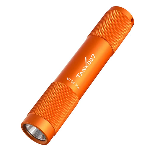 TANK007 TK701A Waterproof Mini Flashlight with Keyring 80 Lumens Portable LED Torch ( No Battery ) - Orange - 1