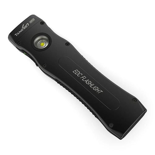 TANK007 WF02 Dual Light Source EDC Flashlight 1.5m Anti Drop Ultra Thin Clip On Mini LED Torch - Black - 1